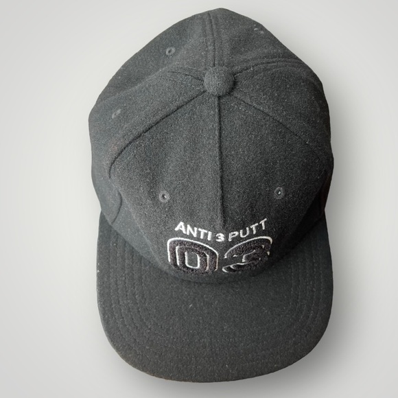 Adidas Anti 3 Putt Black Wool Flat Bill Adjustable Strap Golf Hat/Cap HY1626-NWT - Picture 2 of 16